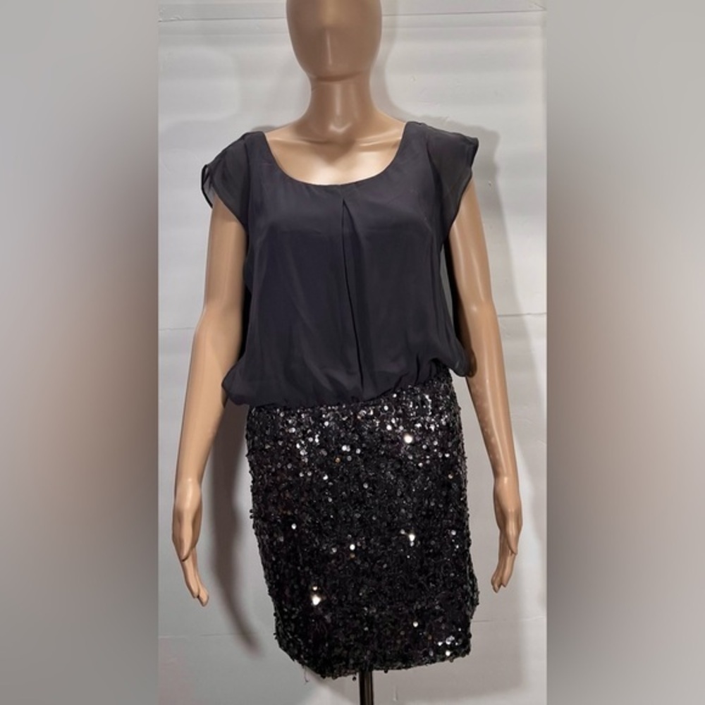 Grey Sequin Mini Dress Size Medium